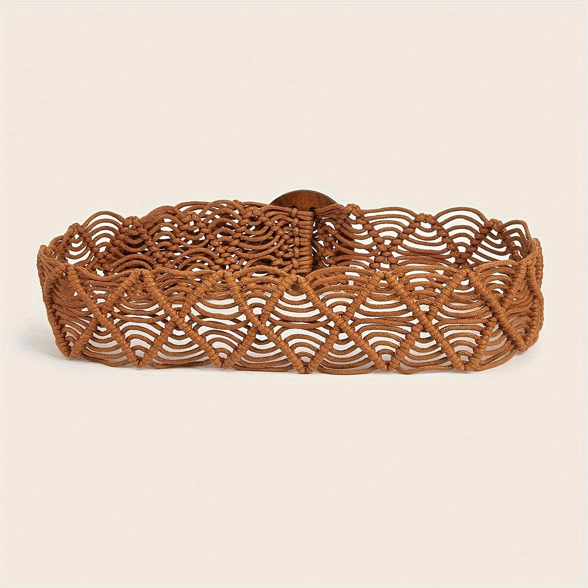 1pc Straw Woven Elastic Stretch Waist Braided Belt Fashionable Women Dress Belt Waist Dress Band Straw Woven Bohemian Belts