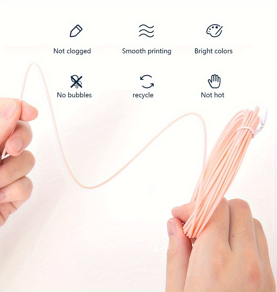 High Quality PCL Filament, Low Temperature 3D Pen Filament 1.75MM,Suitable For Low Temperature 3D Pen, Bright Colors, No Repetit