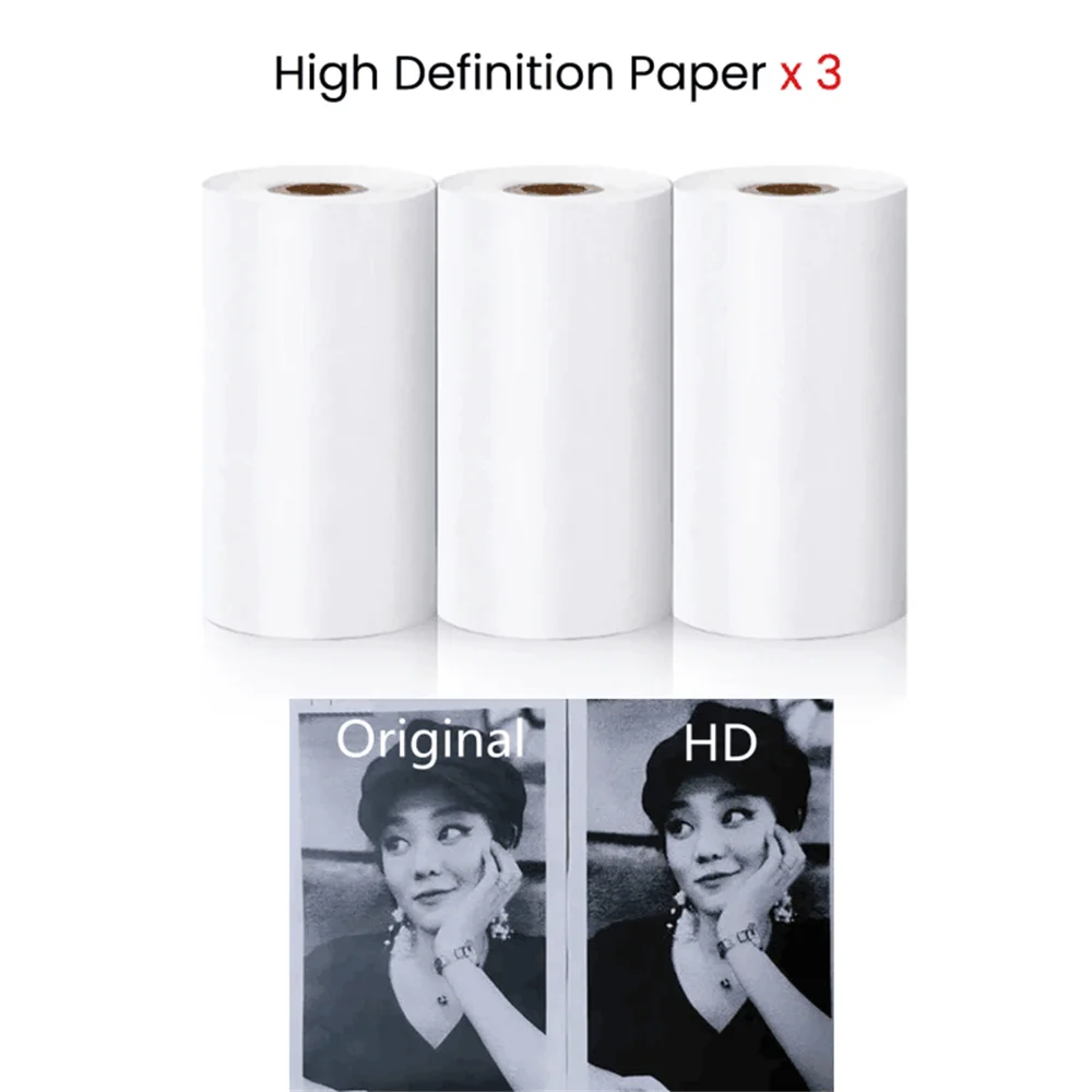 HD Mini Printer Thermal Paper Label Sticker Colorful Adhesive Self-adhesive Paper For Wireless Bluetooth Photo Inkless Printer