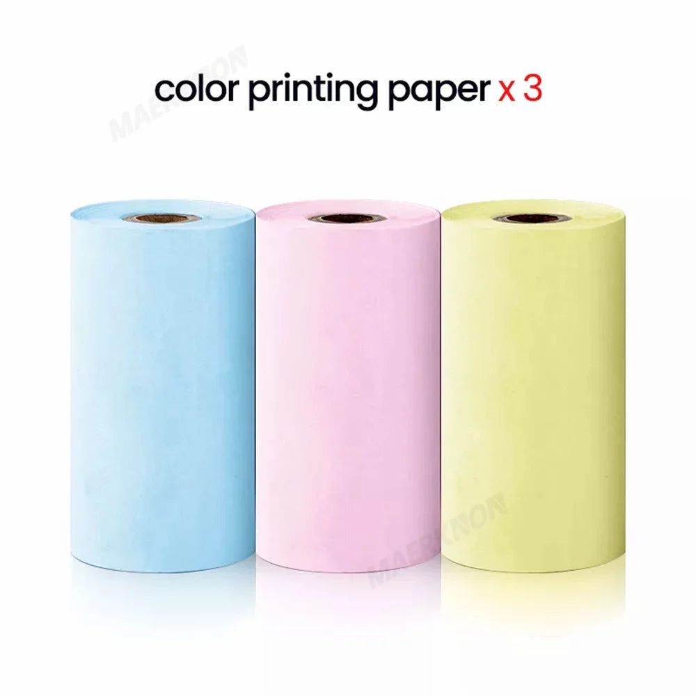 HD Mini Printer Thermal Paper Label Sticker Colorful Adhesive Self-adhesive Paper For Wireless Bluetooth Photo Inkless Printer
