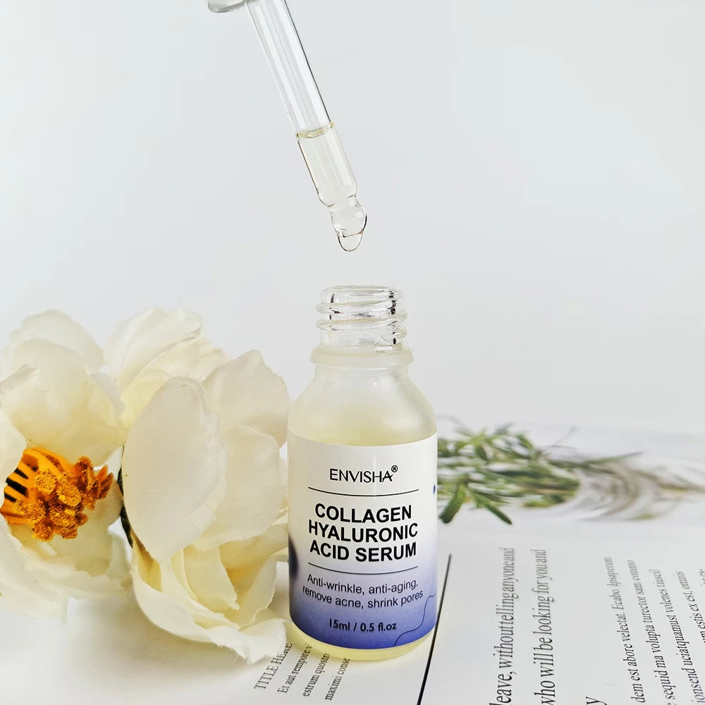 ENVISHA Face Skin Care Collagen Hyaluronic Acid Serum Retinol Vitamin Anti-Aging Wrinkle Moisturizing Whitening Shrink Pores