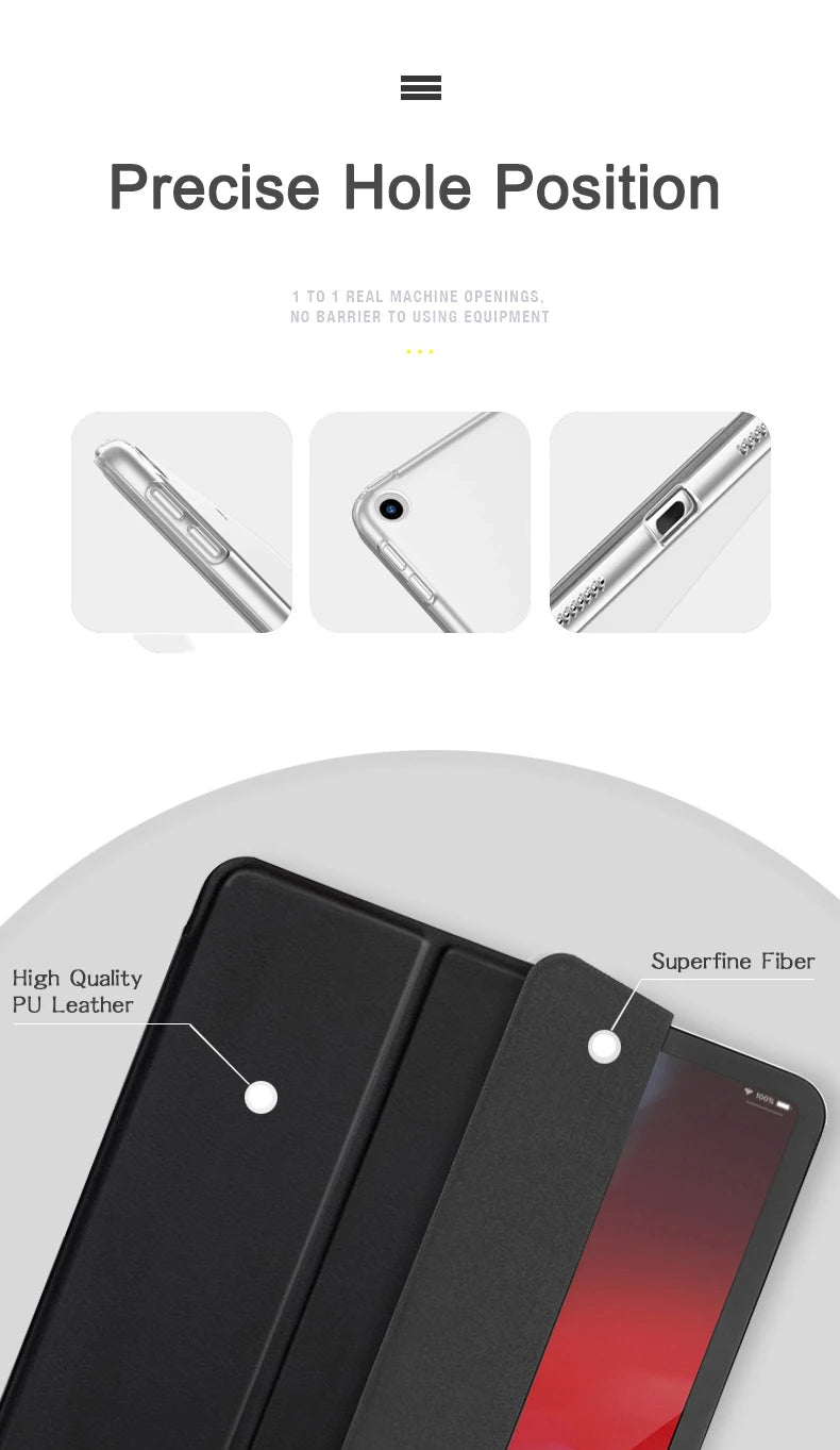 Flip Tablet Case For iPad 9.7 2017 2018 Funda PU Leather Smart Cover For iPad 5th 6th Generation A1822 A1823 A1893 Folio Capa