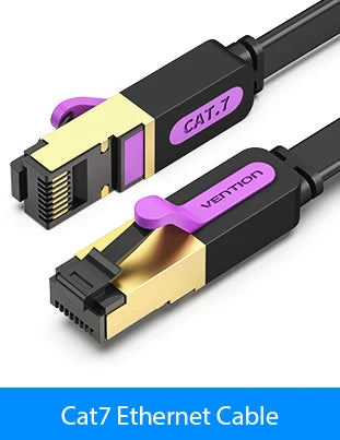 Vention RJ45 Connector Cat6 Cat5e Ethernet Cable Extender Adapter Female to Female Extension for Ethernet Cable RJ45 Coupler