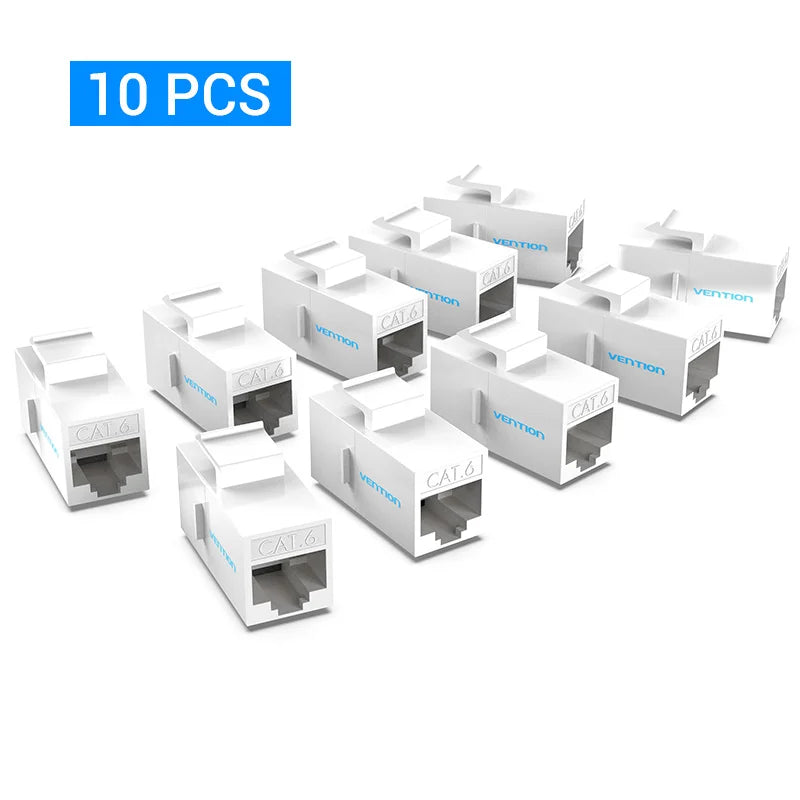 Vention RJ45 Connector Cat6 Cat5e Ethernet Cable Extender Adapter Female to Female Extension for Ethernet Cable RJ45 Coupler