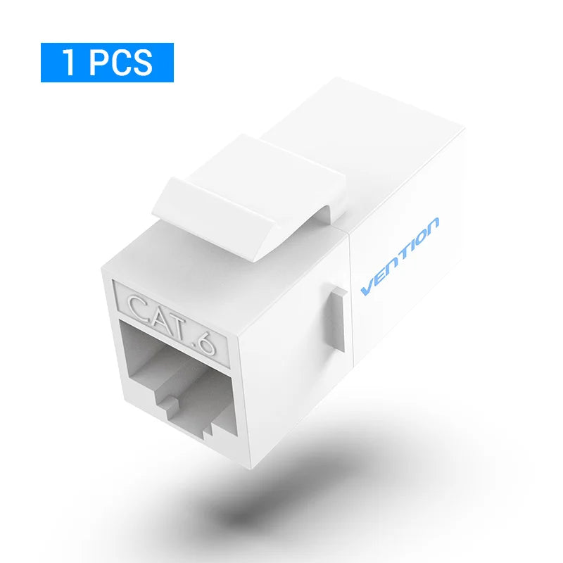 Vention RJ45 Connector Cat6 Cat5e Ethernet Cable Extender Adapter Female to Female Extension for Ethernet Cable RJ45 Coupler