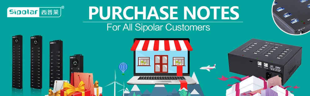 Sipolar a805p 20 Port USB 2.0 Mountable Charging and Data Hub with External Adapter 120W for Bitcoin Miners 3G 4G Modem