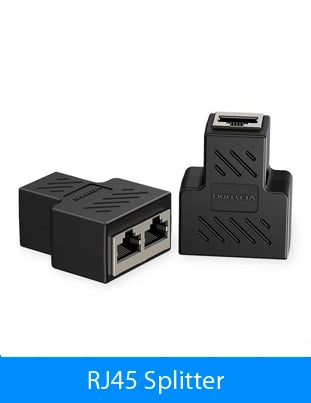 Vention RJ45 Connector Cat6 Cat5e Ethernet Cable Extender Adapter Female to Female Extension for Ethernet Cable RJ45 Coupler