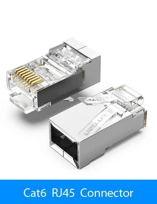 Vention RJ45 Connector Cat6 Cat5e Ethernet Cable Extender Adapter Female to Female Extension for Ethernet Cable RJ45 Coupler
