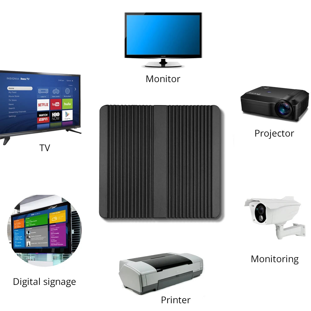 Industrial Fanless Mini PC Celeron J4125 Core i3-5005U Dual LAN 2*COM HDMI WIFI Windows 10 Nettop Office Computer minipc Desktop