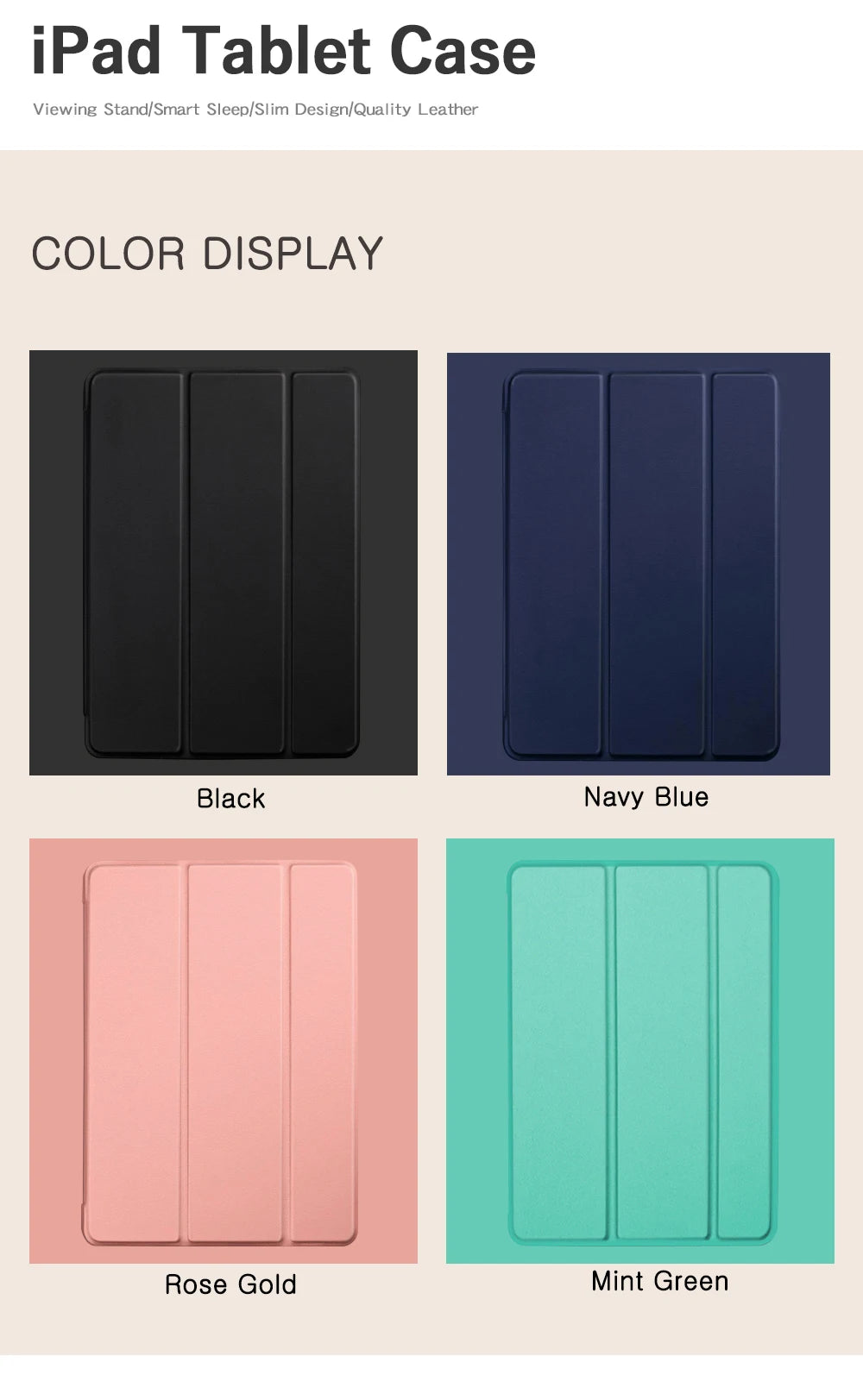 Flip Tablet Case For iPad 9.7 2017 2018 Funda PU Leather Smart Cover For iPad 5th 6th Generation A1822 A1823 A1893 Folio Capa
