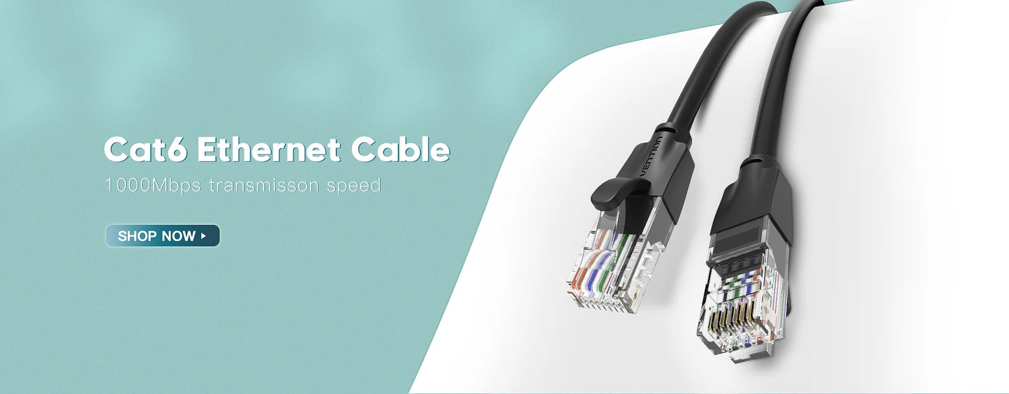 Vention RJ45 Connector Cat6 Cat5e Ethernet Cable Extender Adapter Female to Female Extension for Ethernet Cable RJ45 Coupler
