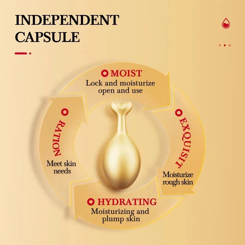 25pcs Placenta Capsules Serum Spot Acne Remover Whitening Face Serum Anti-Wrinkle Firming Brighten Skin Care Cosmetics Essence