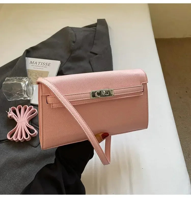 2025 New Designer Shoulder Bag Genuine Leather Crossbody Purse for Women Fashion Casual Office Handbag with Gold Chain Strap