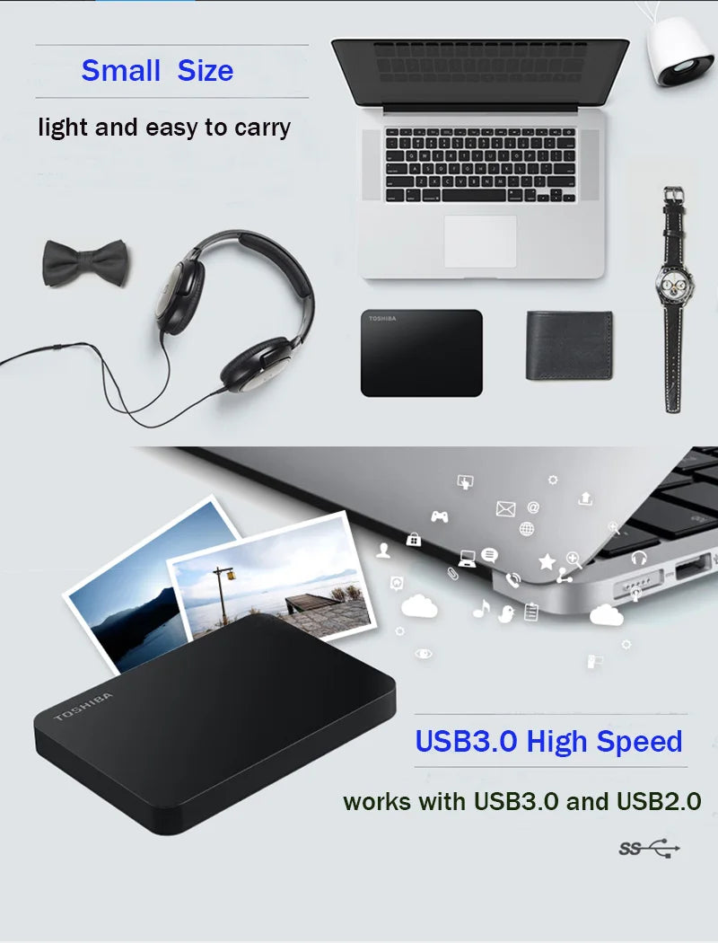 OEM For Toshiba Expansion HDD Drive Disk 500GB 1TB 2TB USB3.0 External HDD 2.5" Portable External Hard Disk BOX