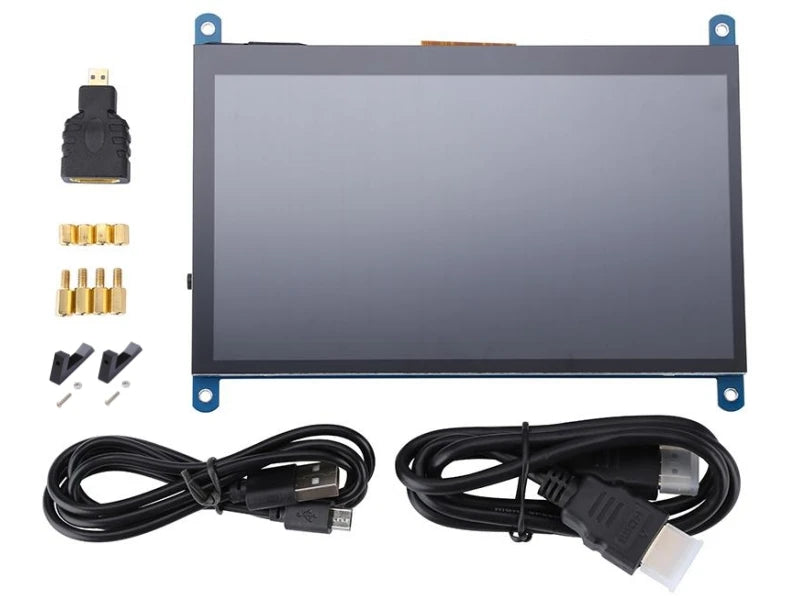 New 7 Inch IPS TFT LCD Display Touch Screen Monitor 1024*600 RGB Pixels USB HDMI-compatible for Raspberry Pi 5 4B 3B+ AIDA64