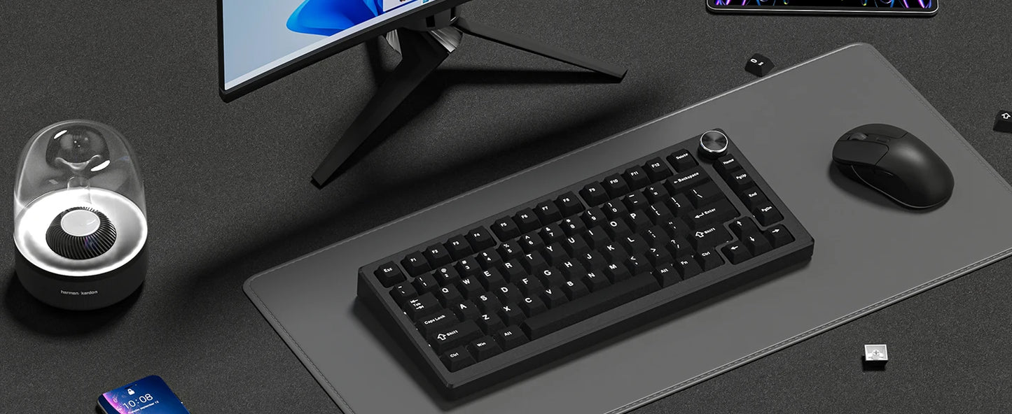 Womier 122 Keys Retro Black PBT Keycap Double Shot Cherry Profile Key caps for Cherry MX Switches Mechanical Gamer Keyboard