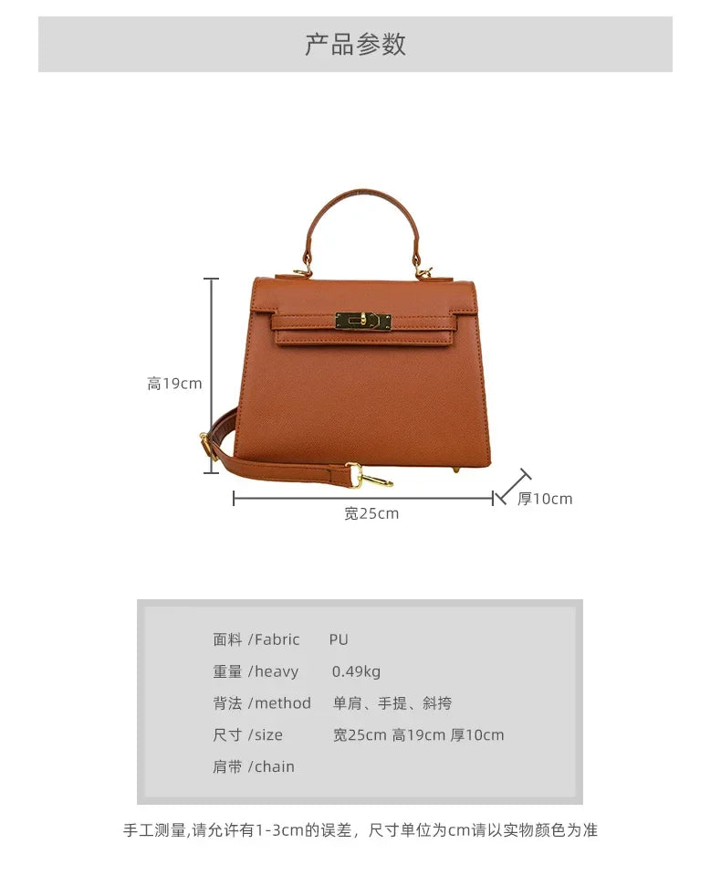 Fashionable Crossbody Bag For Women, High-Quality Luxury Designer Handbag With Gold Hardware, Durable & Stylish