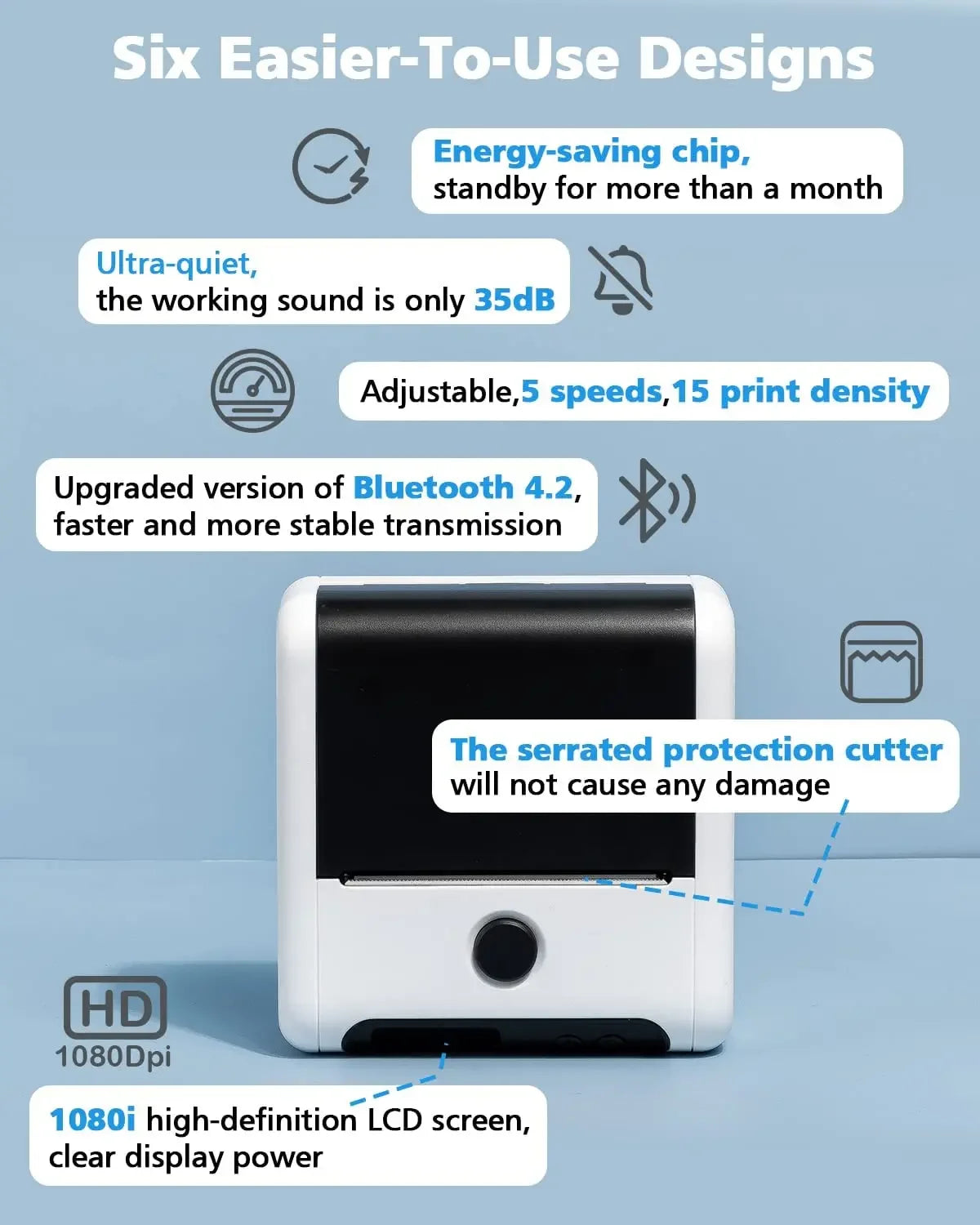 Phomemo M200 Bluetooth Thermal Label Printer Sticker Label Maker for Small Businesses Shipping and Address Labels (20-75mm)