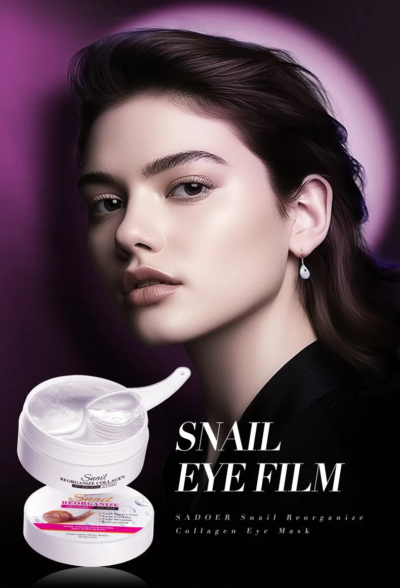 60pcs Snail Collagen Eye Mask Reduce Dark Circles Beauty Patches For Eye Skin Care Eye Bag Brightening Product