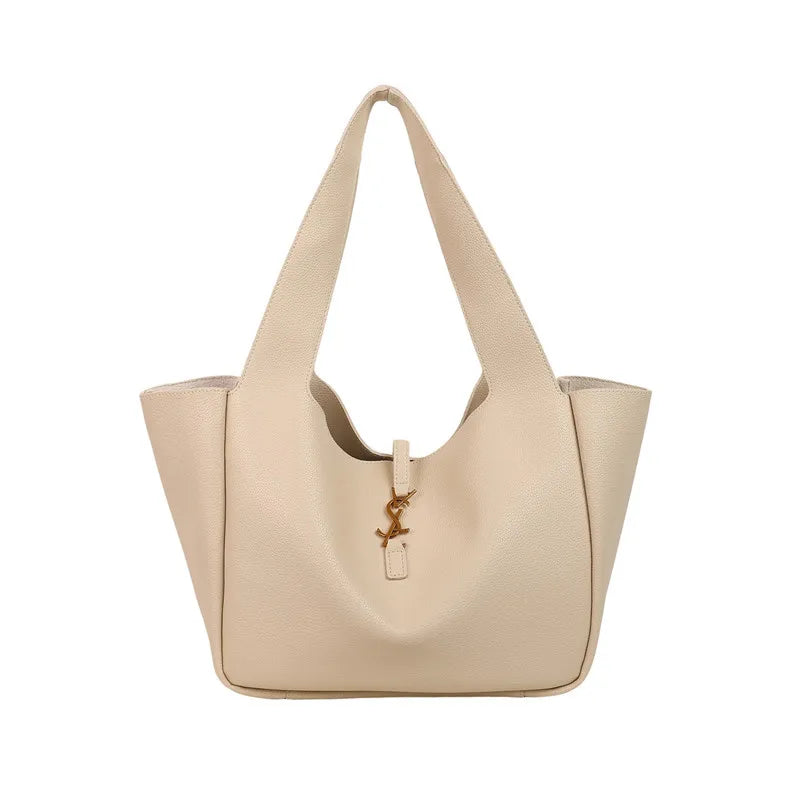 Luxury Shoulder Bag for Women 2025 - Minimalist Solid Color Tote, Spacious PU Leather Crossbody Purse, Elegant Underarm Handbag