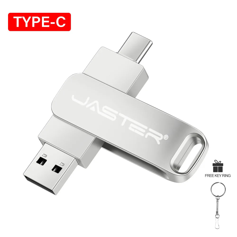 2 in 1 Otg TYPE-C USB-C Flash Pen Drive Metal Memory Stick Usb 2.0 Flash Disk 64G 2tb USB2.0 Dual C Pendrive flash drive 128gb