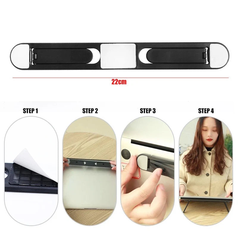 Foldable Portable Laptop Riser Stand Lightweight Adjustable Computer Holder for MacBook Air Ergonomic Tray Cooling Tablet Stand