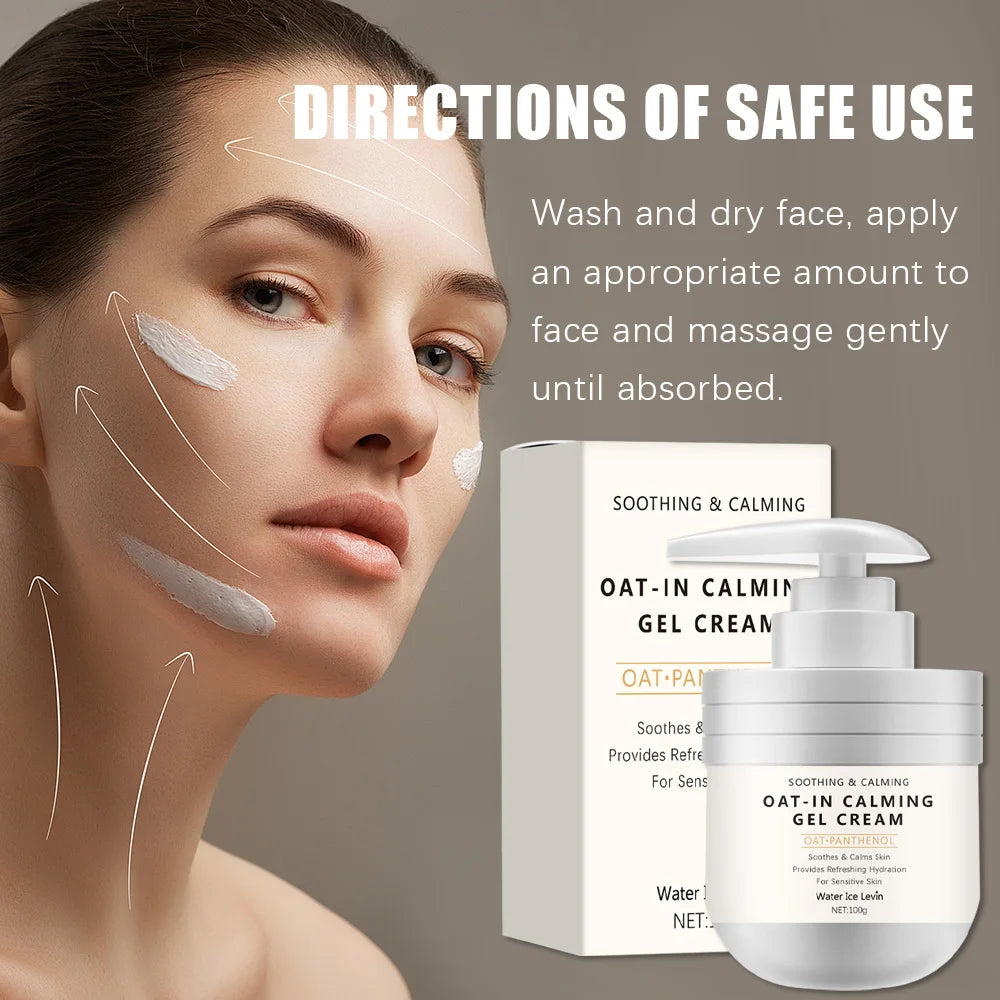 Repair Oatmeal Gel Moisturizing Cream, Suitable for Skin Types, Skin Care, Moisturizing Dry Skin Cream, Suitable for Home, Travel, Ideal Gift