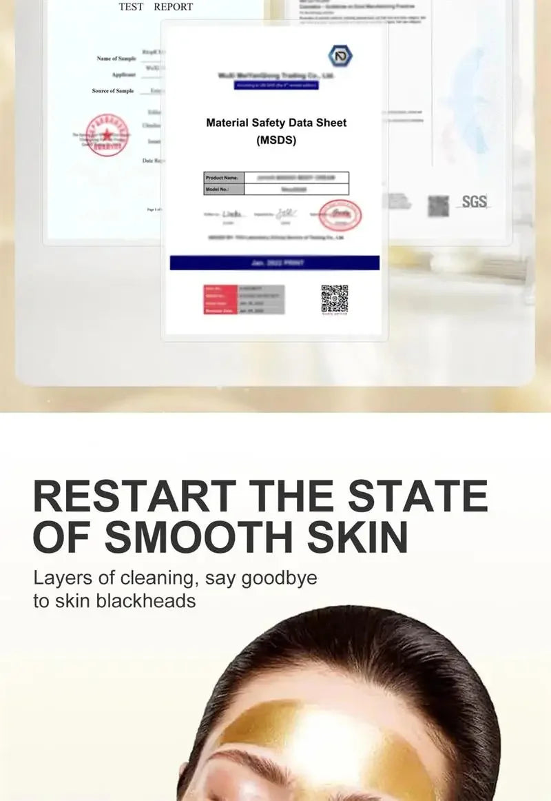 Gold Remove Blackhead Peel Mask Deep Cleansing Pore Dirt Cleansing Cosmetic Residue Exfoliating Cleansing Mask Oil Control Facia