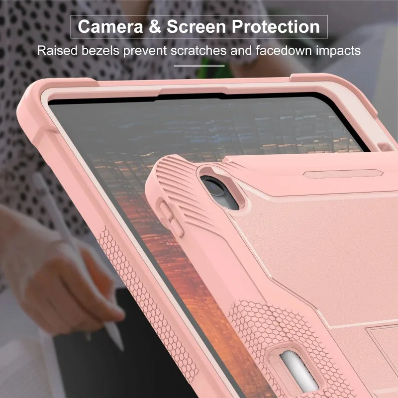 Armor Stand Back Case for IPad Air 13 Pro 13 Inch 2024 M2 M4 Tablet Cover for IPad Pro 12.9 2022 2021 2020 2018 Protective Cases