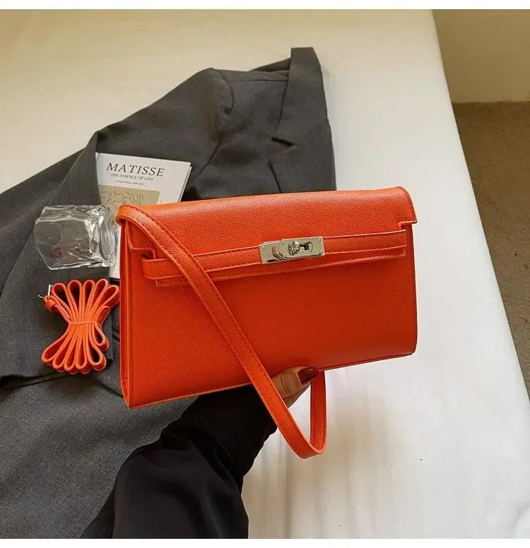 2025 New Designer Shoulder Bag Genuine Leather Crossbody Purse for Women Fashion Casual Office Handbag with Gold Chain Strap