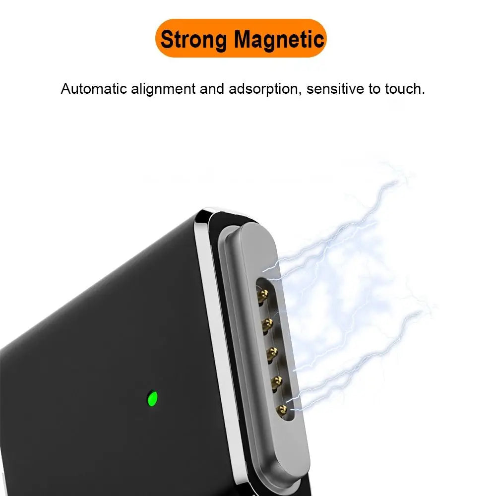 Laptop USB Type-C to Magsafe 3 Converter Magnetic PD 100W Charging Cable Adapter Indicator Light for MacBook Air/Pro 14 16