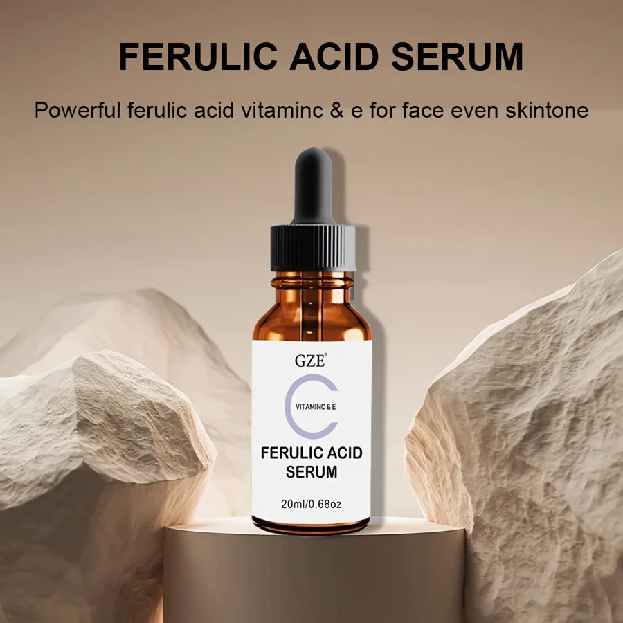 GZE Ferulic Facial Serum with Vitamin C, Vitamin E, & Absorbic Acid - Make you looks Younger, Skin Brightening Face Essence