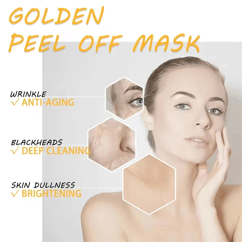 Gold Remove Blackhead Peel Mask Deep Cleansing Pore Dirt Cleansing Cosmetic Residue Exfoliating Cleansing Mask Oil Control Facia