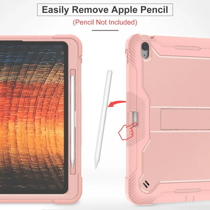 Armor Stand Back Case for IPad Air 13 Pro 13 Inch 2024 M2 M4 Tablet Cover for IPad Pro 12.9 2022 2021 2020 2018 Protective Cases