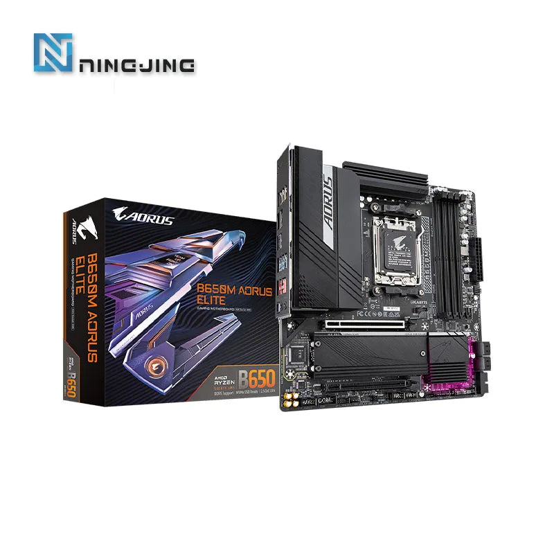 GIGABYTE B650M AORUS ELITE New 12+2+2 phase power Micro-ATX AMD B650 DDR5 6600(OC) MHz M.2 USB3.2 192G Socket AM5 Motherboard