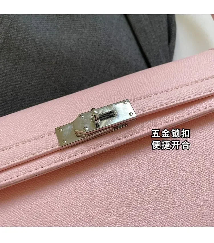2025 New Designer Shoulder Bag Genuine Leather Crossbody Purse for Women Fashion Casual Office Handbag with Gold Chain Strap