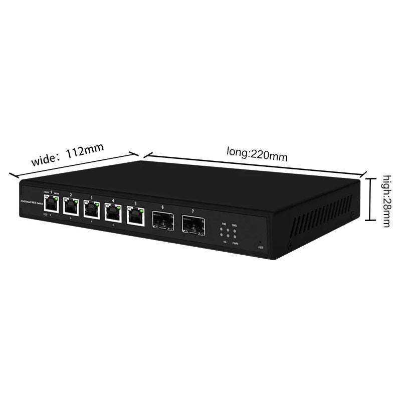 ONTi 5 Port Smart Web 2.5Gps with 2*10G SFP+ L2 Managed Switch and 5 or 8 Port L2 Web Managed 2.5Gps Switch
