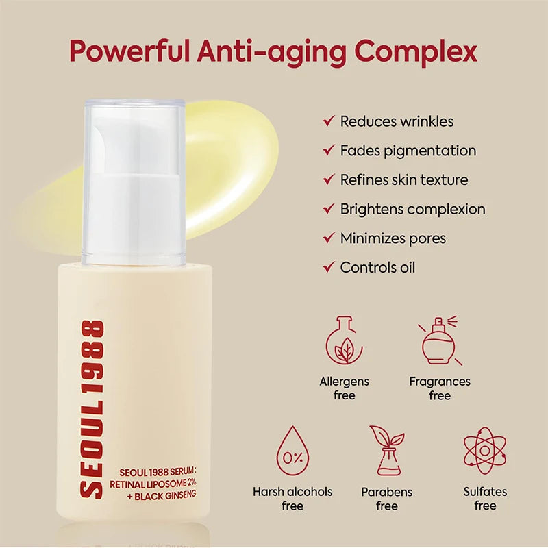 Retinol Essence Brand Ginseng Niacinamide Firming Repair Deep Moisturizing Brightening Remove Closed Pore Essence Facial Care