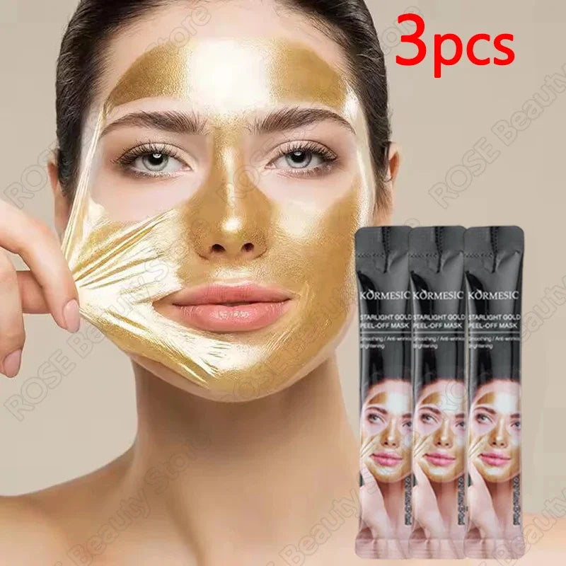 Gold Remove Blackhead Peel Mask Deep Cleansing Pore Dirt Cleansing Cosmetic Residue Exfoliating Cleansing Mask Oil Control Facia