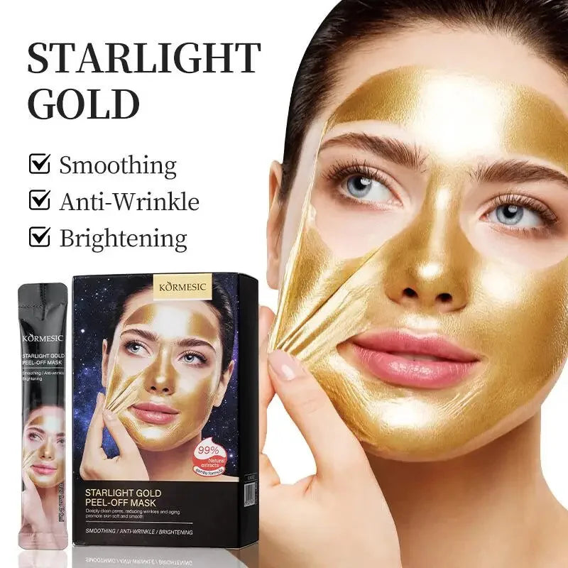 Gold Remove Blackhead Peel Mask Deep Cleansing Pore Dirt Cleansing Cosmetic Residue Exfoliating Cleansing Mask Oil Control Facia