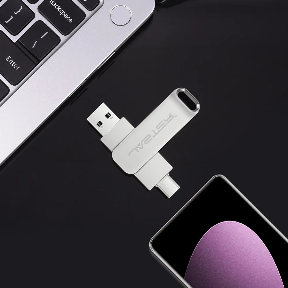 2 in 1 Otg TYPE-C USB-C Flash Pen Drive Metal Memory Stick Usb 2.0 Flash Disk 64G 2tb USB2.0 Dual C Pendrive flash drive 128gb