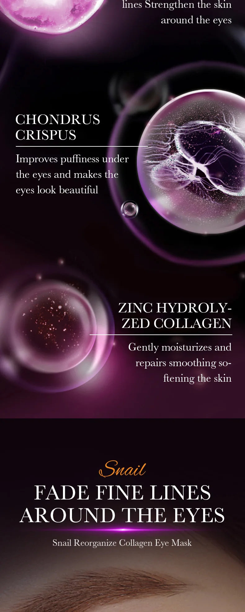 60pcs Snail Collagen Eye Mask Reduce Dark Circles Beauty Patches For Eye Skin Care Eye Bag Brightening Product