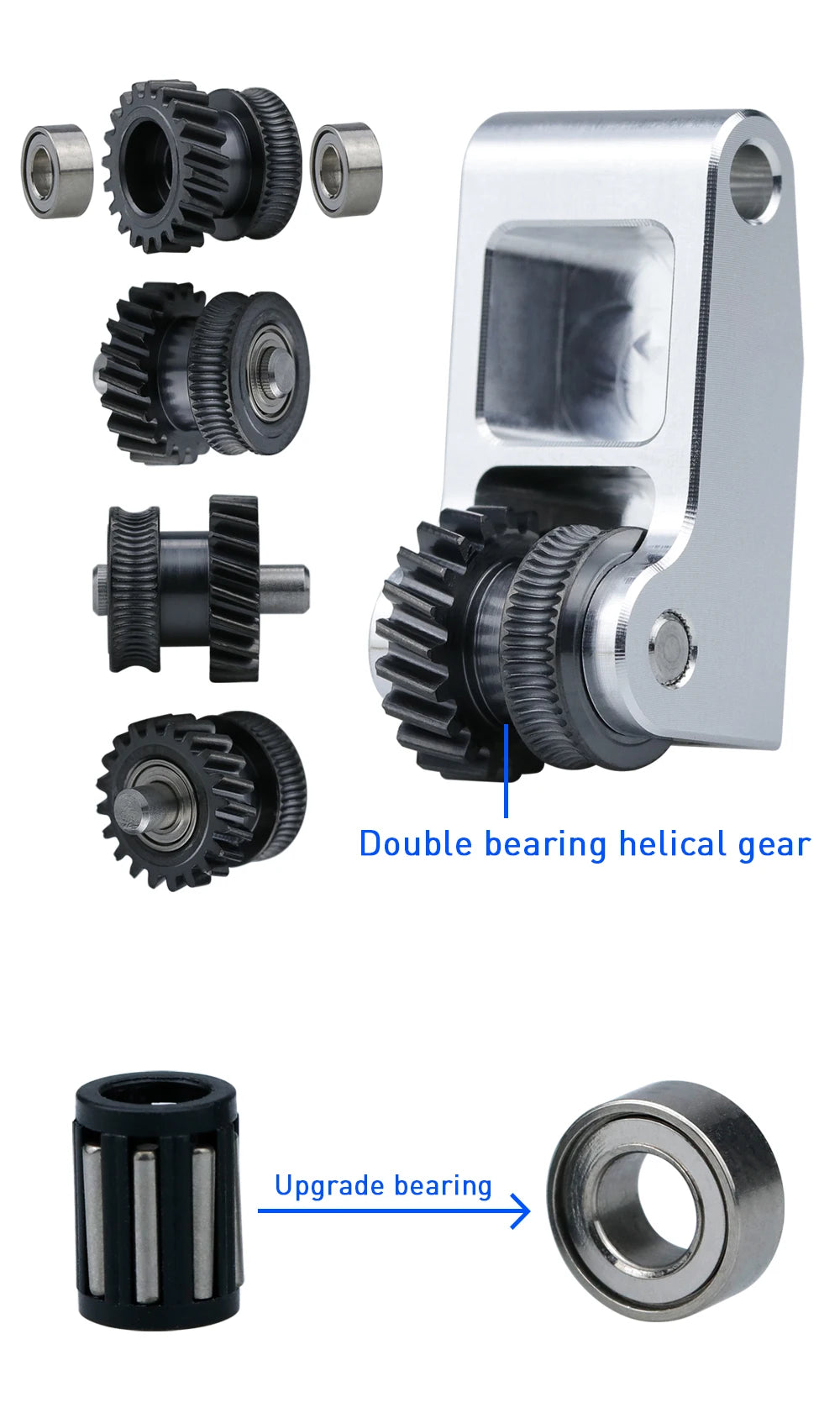 For Bambu Lab Extruder Gear Hardened Steel Upgrade Assembly For Bambulab P1S P1P X1 X1C Extruder Gear 3D Printer Accessories