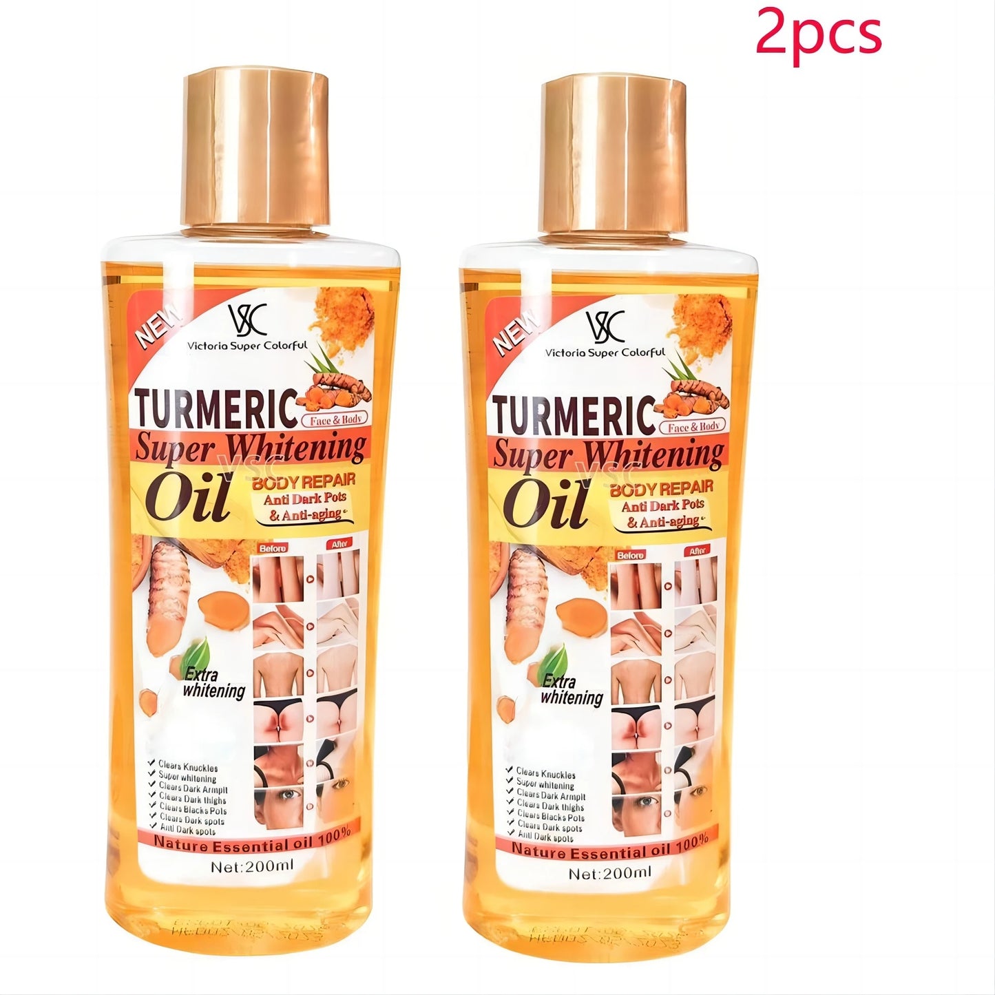 Turmeric Essential Oil Facial Body Massage Moisturizing Diffuser Aromatherapy Face Body Care Smoothing Body face Skin Care 200ml
