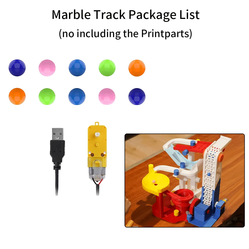 For Bambu Lab Aircraft engine/LED Light/Marble Track/Three-axis Tourbillon 3D Print Parts Model Kit 3d Printer Parts