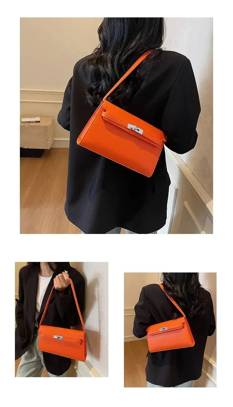 2025 New Designer Shoulder Bag Genuine Leather Crossbody Purse for Women Fashion Casual Office Handbag with Gold Chain Strap