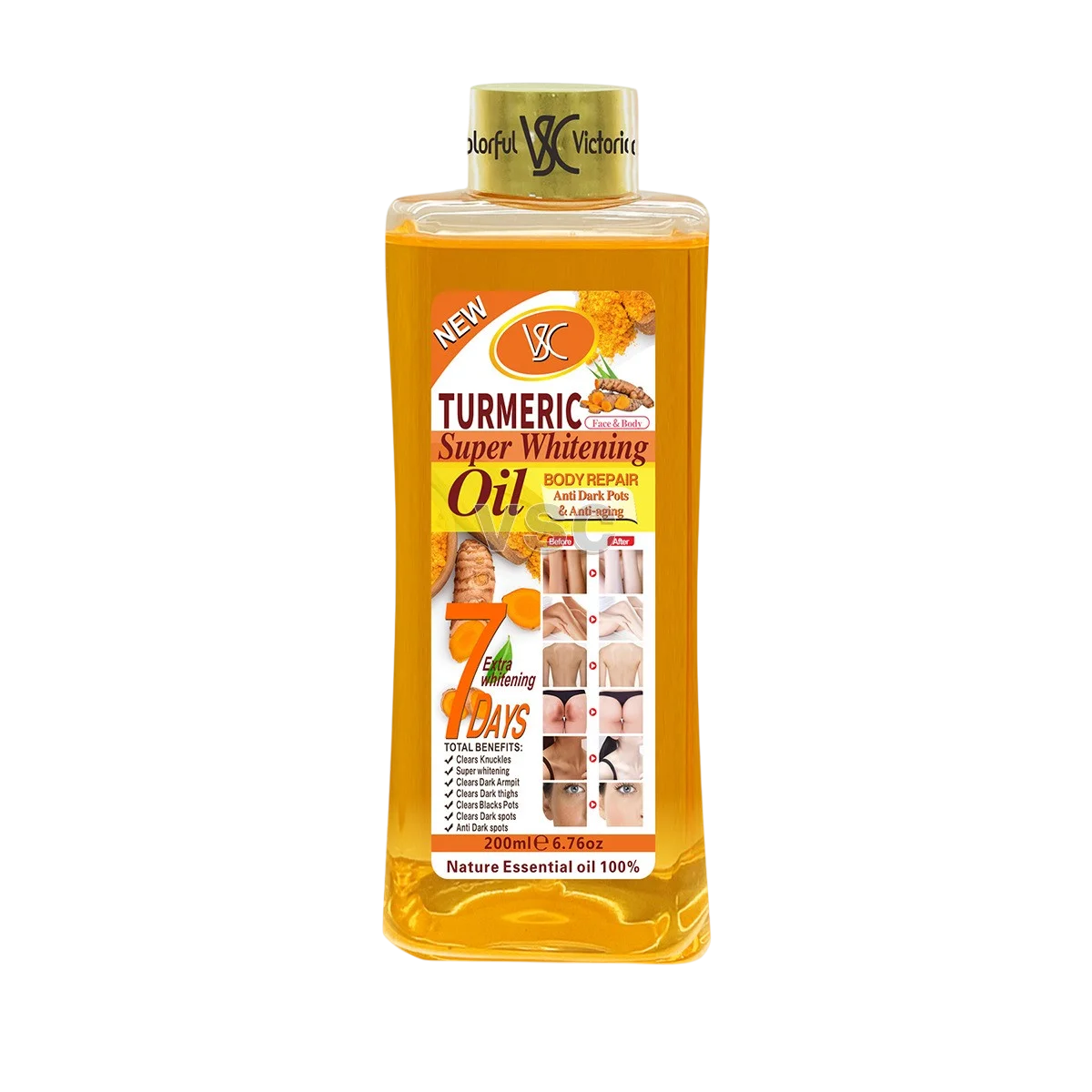 Turmeric Oil Essential Oil Ginger Deep Hydration Moisturizer Nourishing Smoothing Face Serum Oil Moisturizer Skin Care 200ml