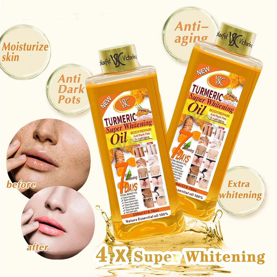 Turmeric Oil Essential Oil Ginger Deep Hydration Moisturizer Nourishing Smoothing Face Serum Oil Moisturizer Skin Care 200ml