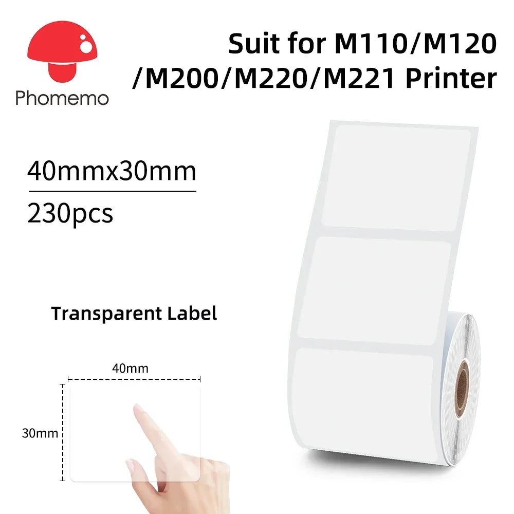 Phomemo M200 Bluetooth Thermal Label Printer Sticker Label Maker for Small Businesses Shipping and Address Labels (20-75mm)