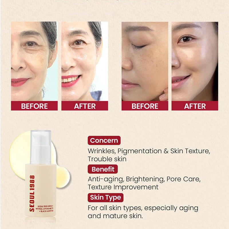 Retinol Essence Brand Ginseng Niacinamide Firming Repair Deep Moisturizing Brightening Remove Closed Pore Essence Facial Care